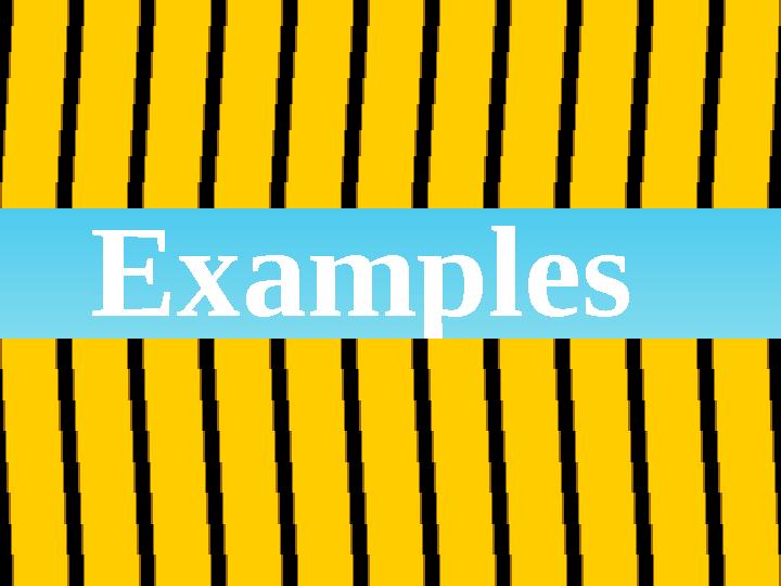 Examples Examples
