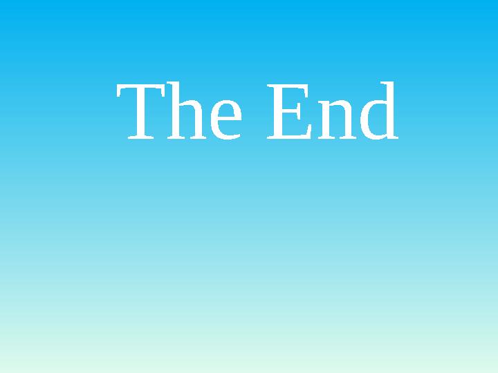 The End The End