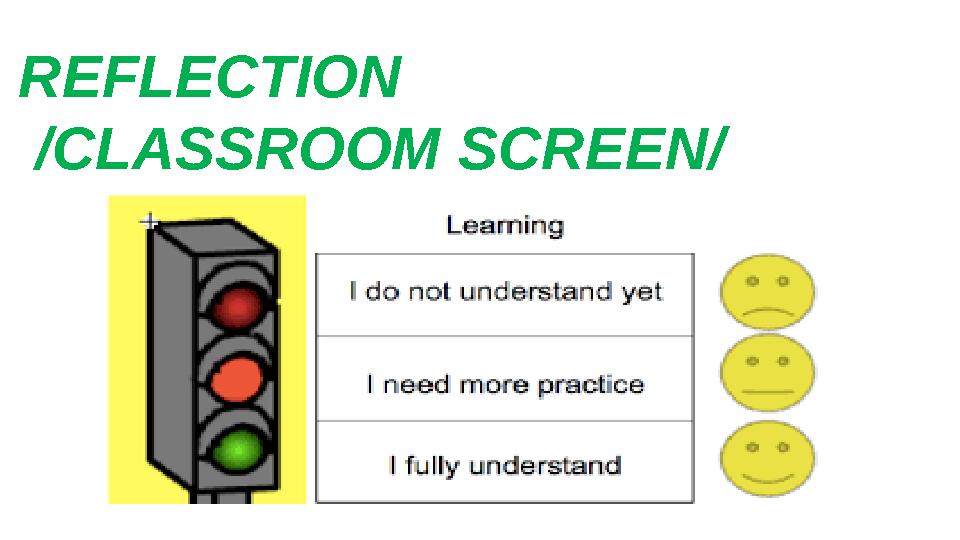 REFLECTION /CLASSROOM SCREEN/