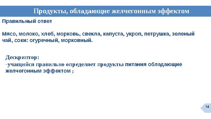 Правильный ответ Мясо, молоко, хлеб, морковь, свекла, капуста, укроп, петрушка, зеленый чай, соки: огуречный, морковный. Дескри Правильный ответ Мясо, молоко, хлеб, морковь, свекла, капуста, укроп, петрушка, зеленый чай, соки: огуречный, морковный. Дескри
