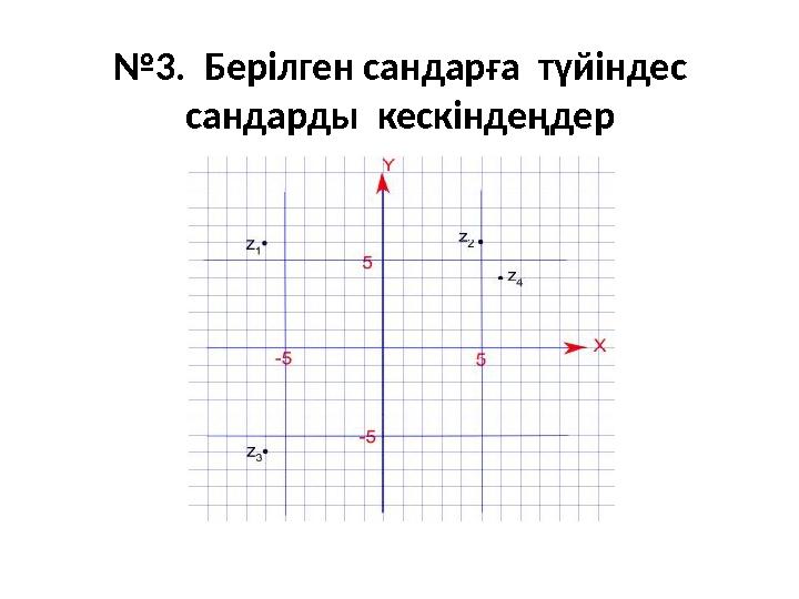 №3. Берілген сандарға түйіндес сандарды кескіндеңдер