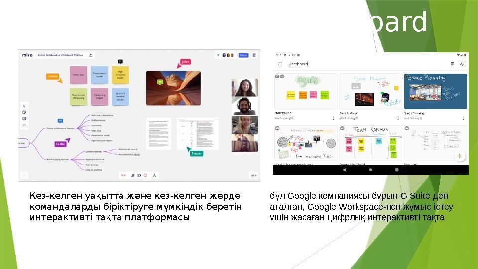 Miro Jamboard Оқытудың өзекті технологиялары Кез-келген уақытта және кез-келген жерде командаларды біріктіруге