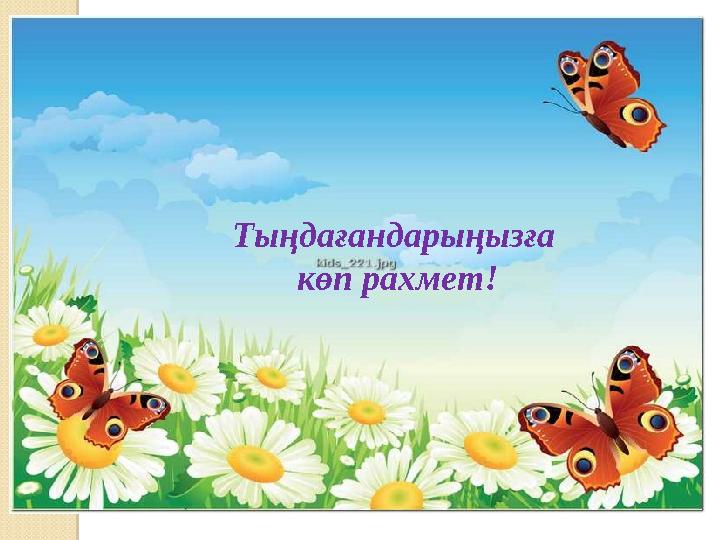 Тыңдағандарыңызға көп рахмет!