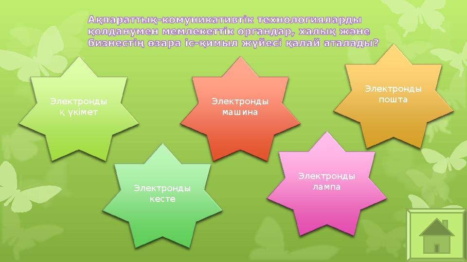 Электронды қ үкімет Электронды кесте Электронды лампа Электронды машина Электронды пошта
