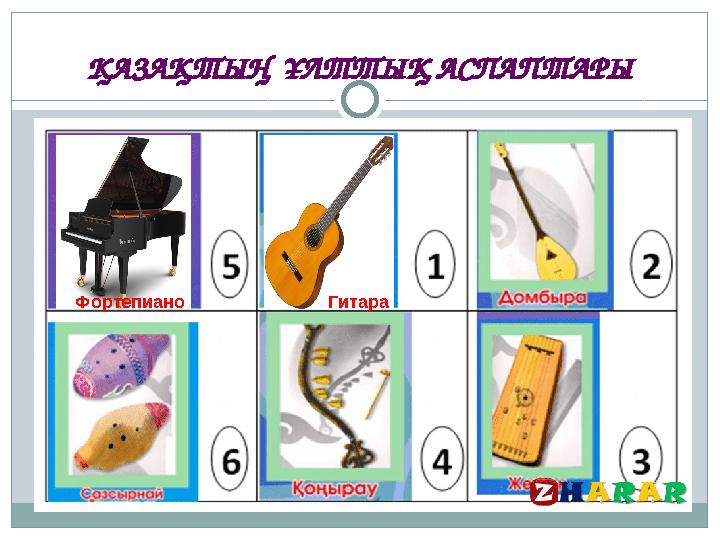 ҚАЗАҚТЫҢ ҰЛТТЫҚ АСПАПТАРЫ Фортепиано Гитара