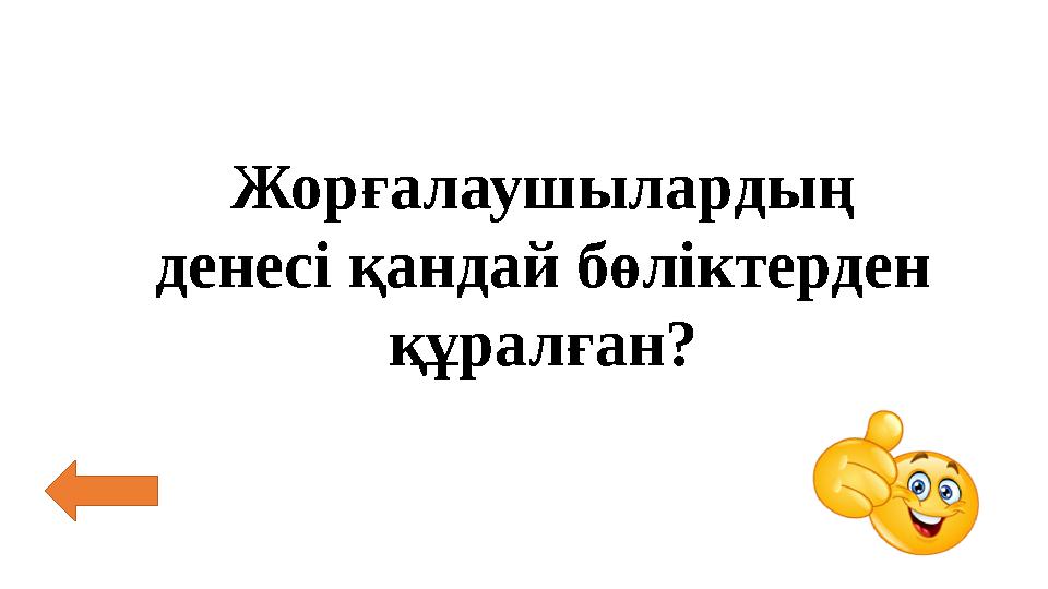 Жорғалаушылардың денесі қандай бөліктерден құралған?