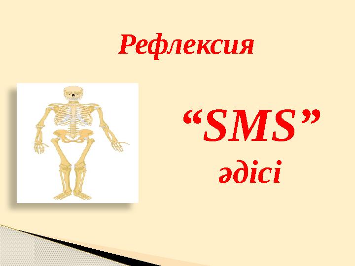 Рефлексия “ SMS ” әдісі