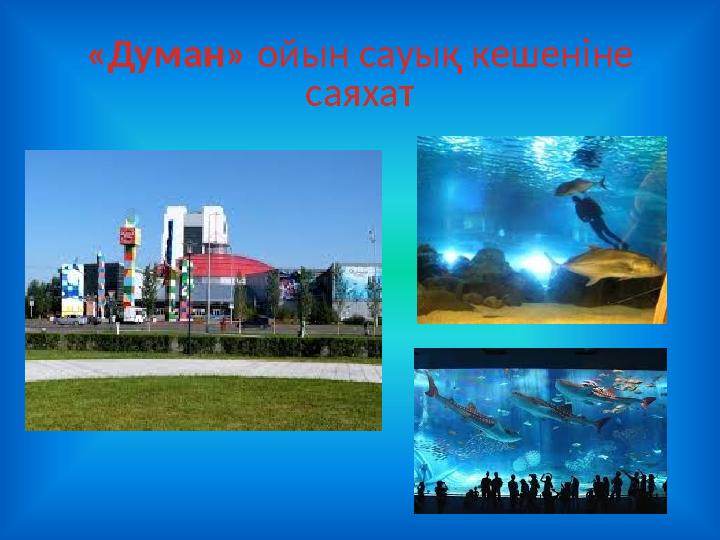 «Думан» ойын сауық кешеніне саяхат