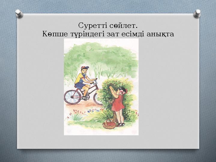 Суретті сөйлет. Көпше түріндегі зат есімді анықта