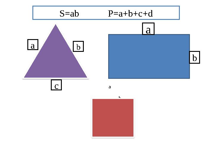 а b a b a c b S=ab P=a+b+с+d