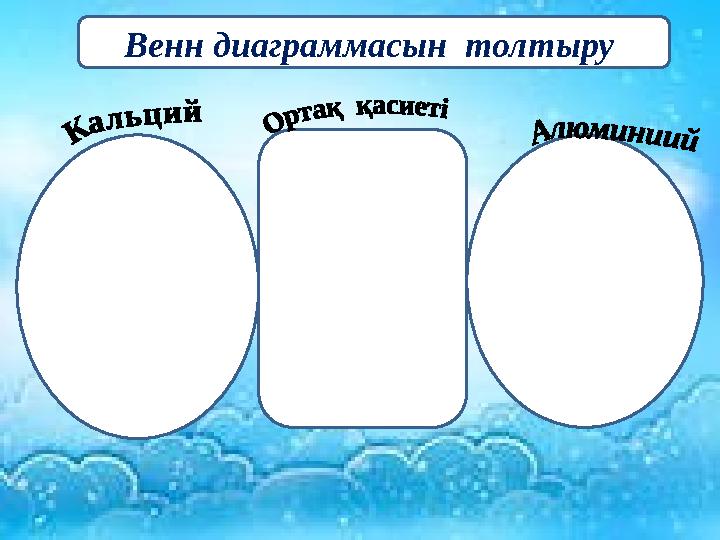 Венн диаграммасын толтыру