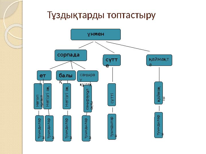 Тұздықтарды топтастыру ұнмен сорпада ет балы қ саңыра у құлақ сүтт еНегізгі қызыл Н егізгі ақ саңырауқұл ақты сүтті қайм а