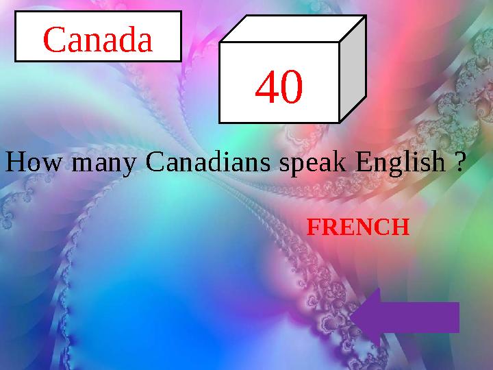 FRENCH 40 Canada How many Canadians speak English ?