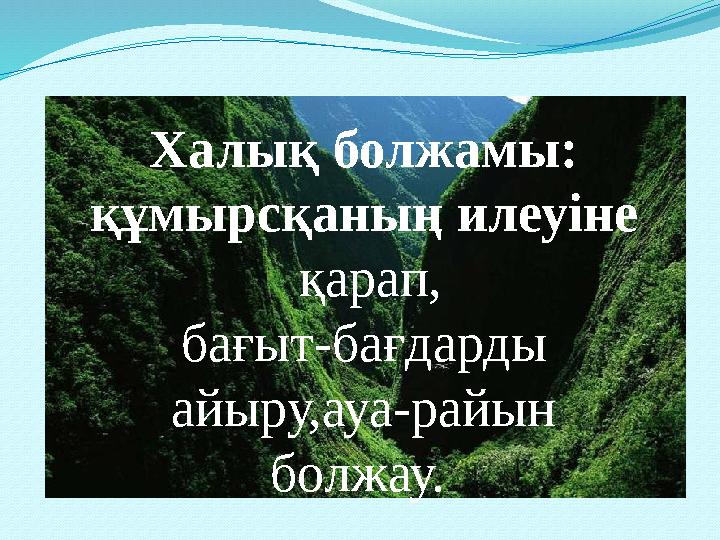 Халық болжамы: құмырсқаның илеуіне қарап, бағыт-бағдарды айыру,ауа-райын болжау.