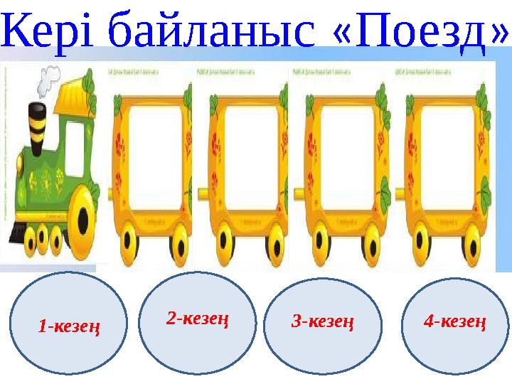 1-кезең 2-кезең 3-кезең 4-кезең Кері байланыс «Поезд» 1-кезең 2-кезең 3-кезең 4-кезең Кері байланыс «Поезд»