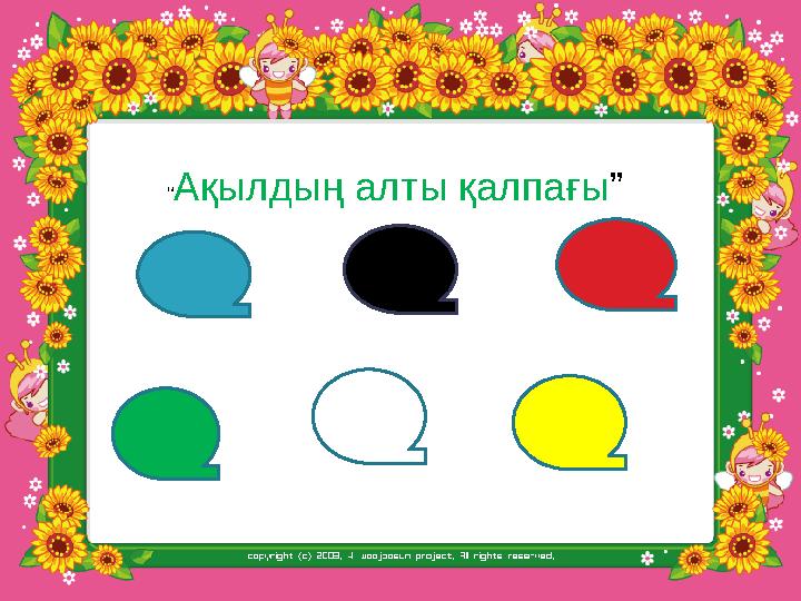 “Ақылдың алты қалпағы” Ана туралы ой Дұрыс емес жағы сезім Жаңа идея Жағымды жақ