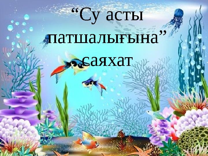 “Су асты патшалығына” саяхат
