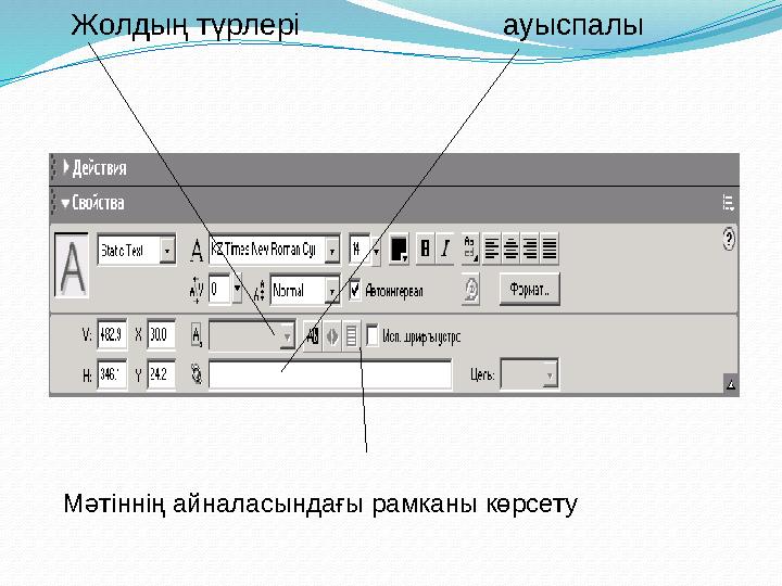 Жолдың түрлері ауыспалы Мәтіннің айналасындағы рамканы көрсету