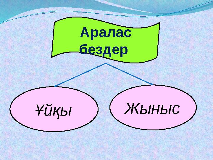 Аралас бездер Ұйқы Жыныс