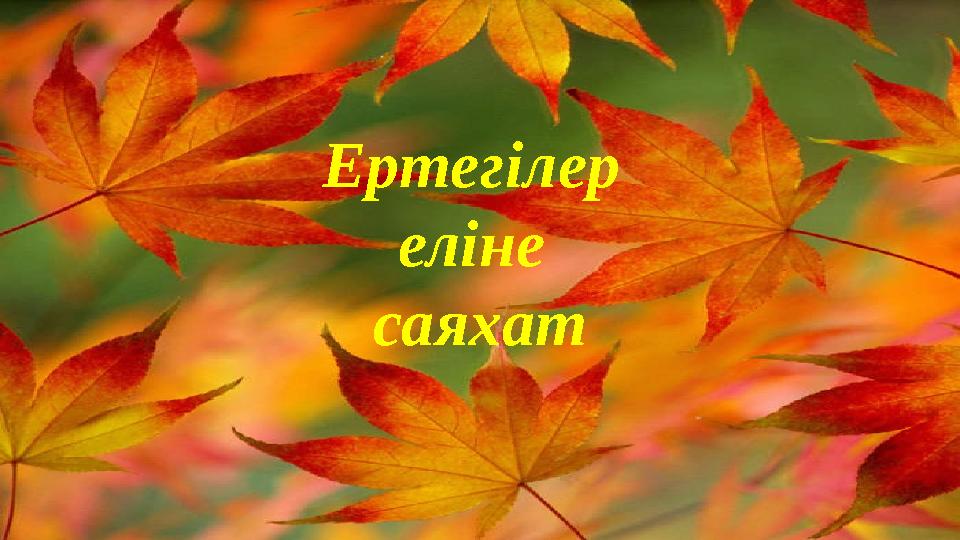 Ертегілер еліне саяхат