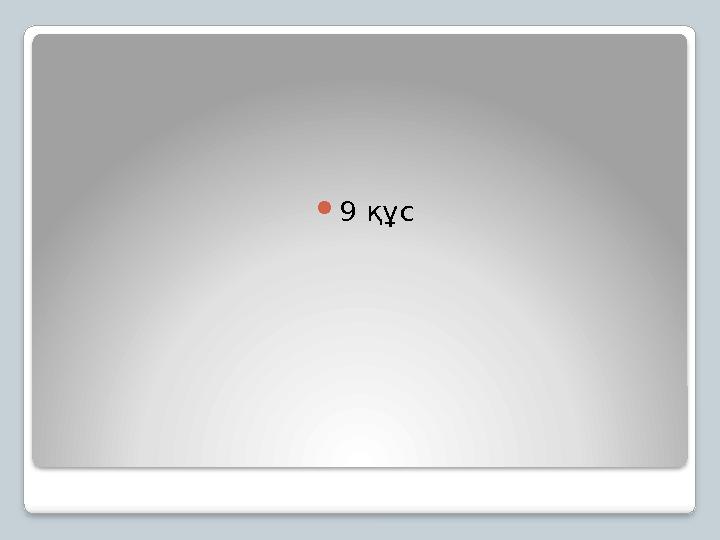 9 құс
