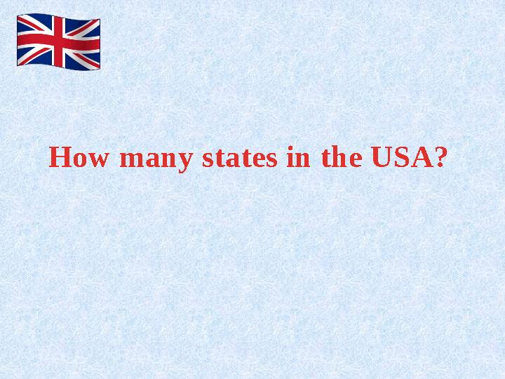 How many states in the USA?