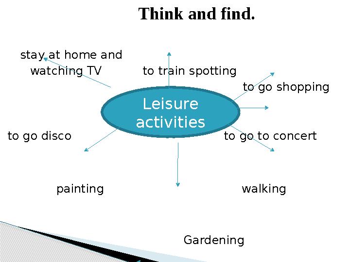 Think and find. stay at home and watching TV