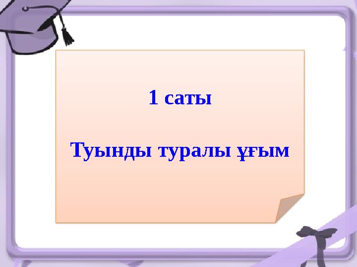 1 саты Туынды туралы ұғым