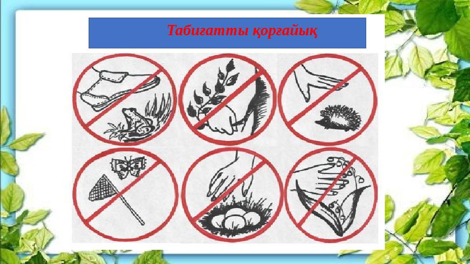 Табиғатты қорғайық