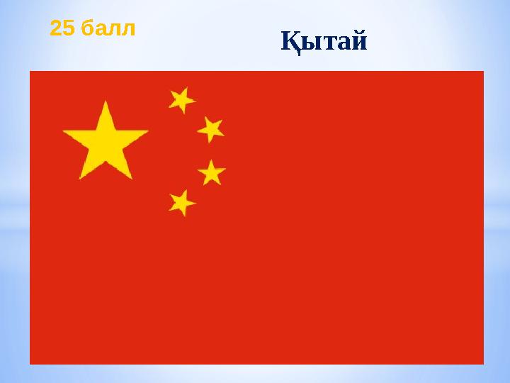 Қытай 25 балл