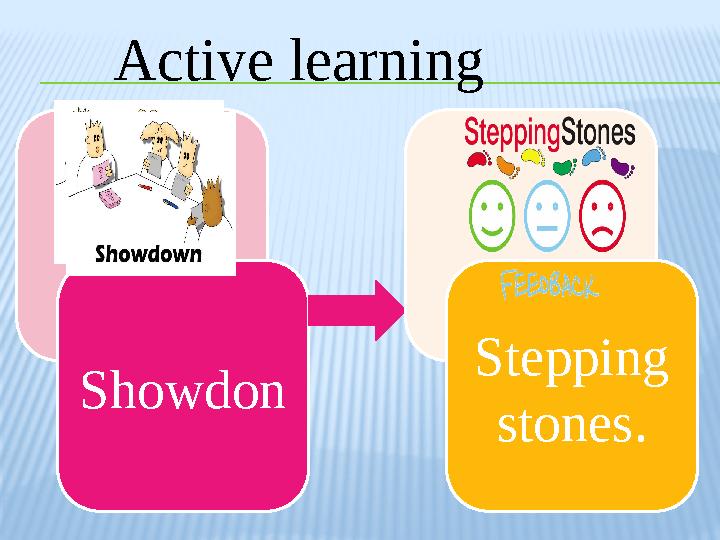 Active learning Showdon Stepping stones.
