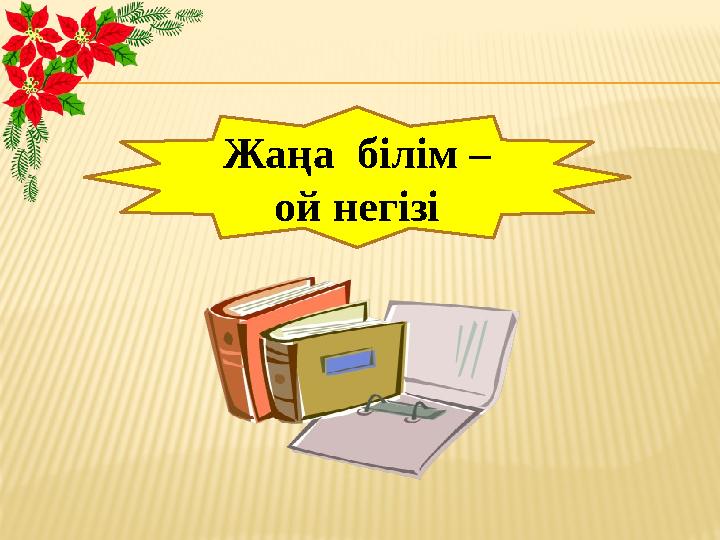 Жаңа білім – ой негізі