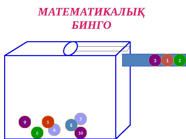4 9 5 7 10 8 6 213 МАТЕМАТИКАЛЫҚ БИНГО