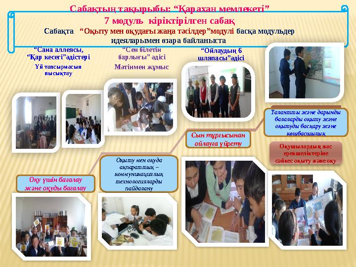 Оқу үшін бағалау және оқуды бағалау Сын тұрғысынан ойлауға үйрету Талантты және дарынды балаларды оқыту және оқытуды басқару