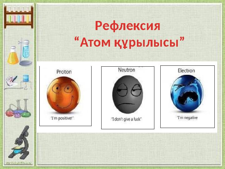 Рефлексия “Атом құрылысы”