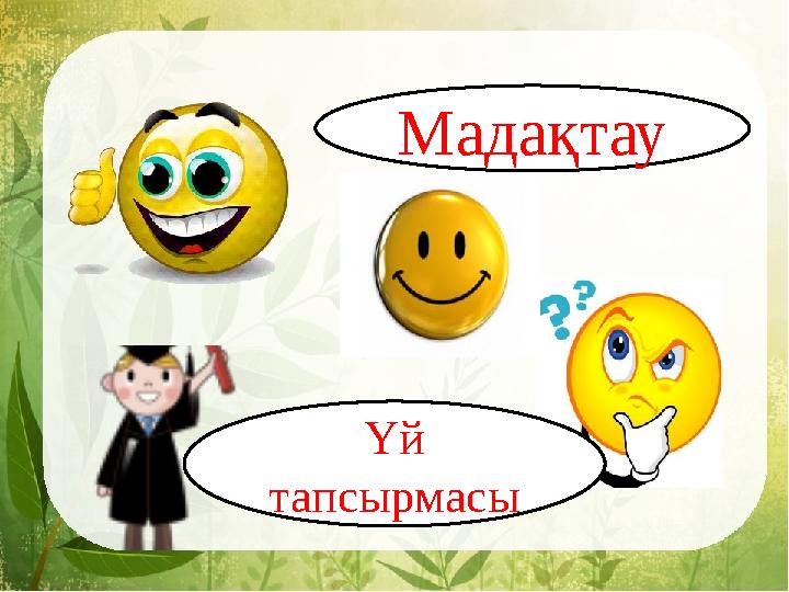 Мадақтау Үй тапсырмасы