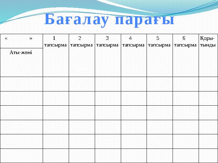 « » 1 тапсырма 2 тапсырма 3 тапсырма 4 тапсырма 5 тапсырма 6 тапсырма Қор