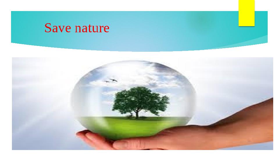 Save nature