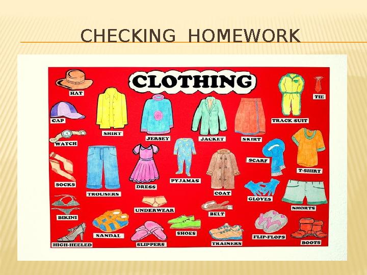 CHECKING HOMEWORK