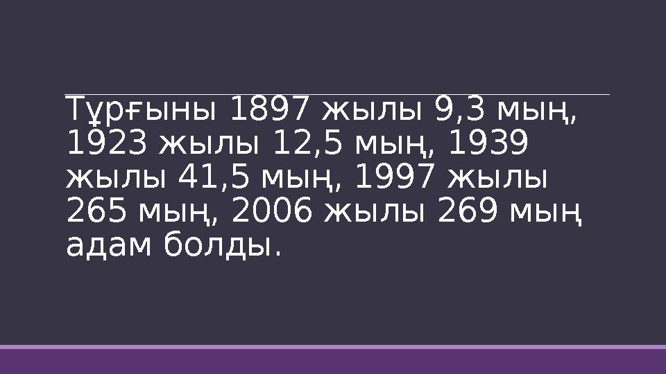 Тұрғыны 1897 жылы 9,3 мың, 1923 жылы 12,5 мың, 1939 жылы 41,5 мың, 1997 жылы 265 мың, 2006 жылы 269 мың адам болды.