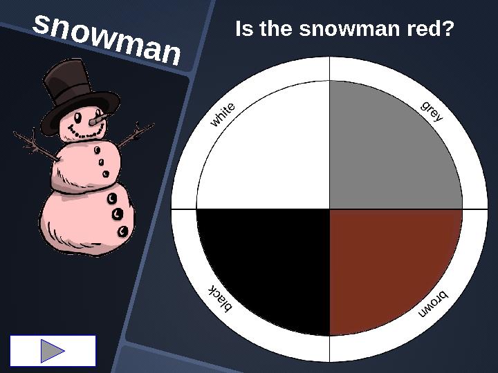 snowm an Is the snowman red?