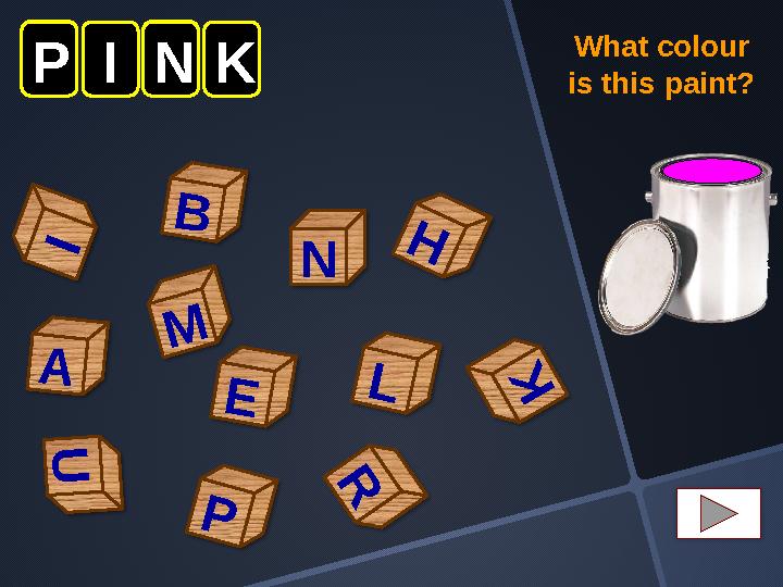 K P L N U H I B A INK M P R E What colour is this paint?