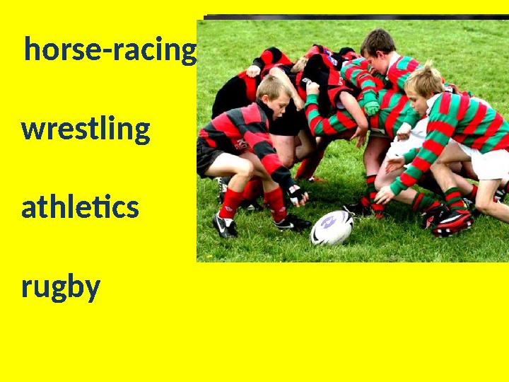 horse-racing wrestling athletics rugby
