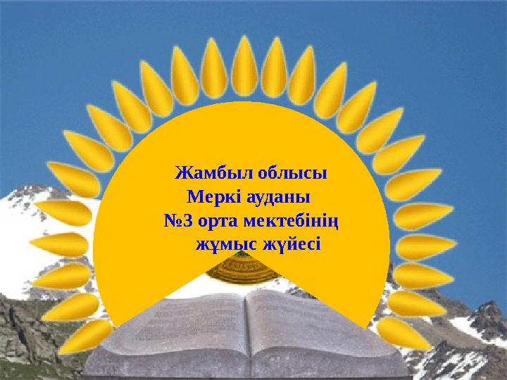 Жамбыл облысы Меркі ауданы №3 орта мектебінің жұмыс жүйесі