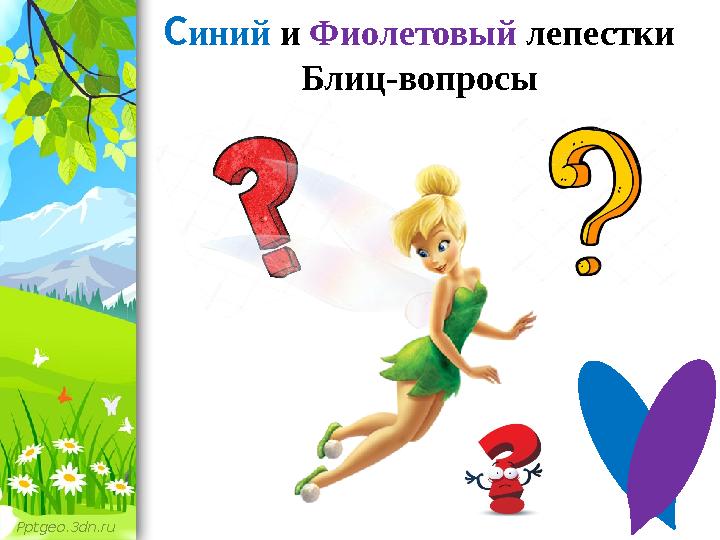 Pptgeo.3dn.ru С иний и Фиолетовый лепестки Блиц-вопросы