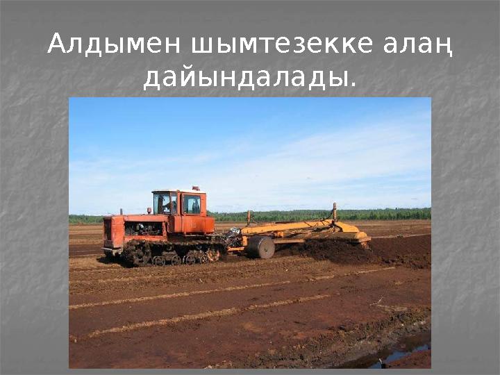 Алдымен шымтезекке алаң дайындалады.