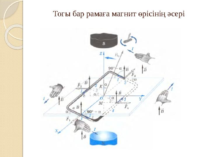 Тогы бар рамаға магнит өрісінің әсері