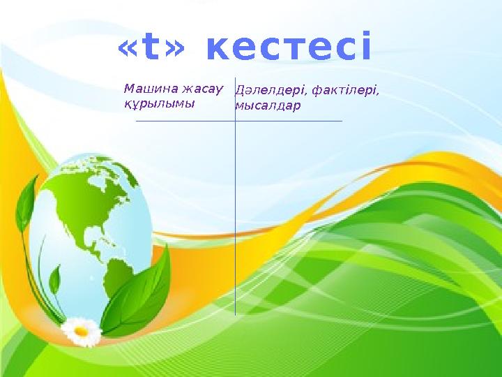«t» кестесі Машина жасау құрылымы Дә