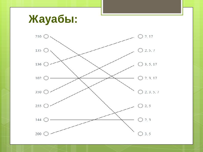 Жауабы: