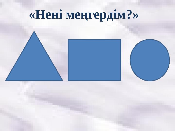 «Нені меңгердім?»